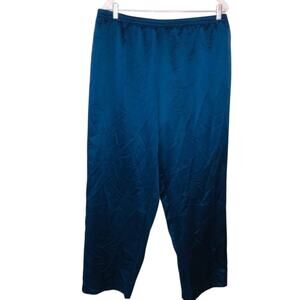Macy's satin pajama pants in dark blue, XL